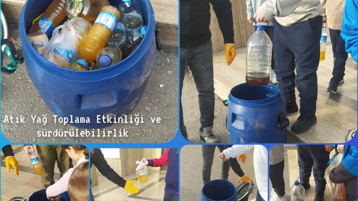 Çocuklarla Sürdürülebilirlik  eTwinning  Proje Ekibi topladığı  atık yağları  Belediye çalışanlarına  teslim  etti.